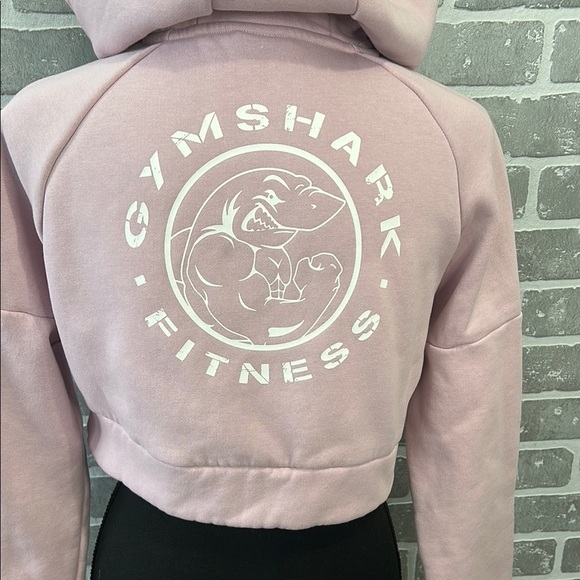 Gymshark Legacy Fitness Crop Full Zip Hoodie Women’s Size Small Pink EUC - Picture 3 of 9